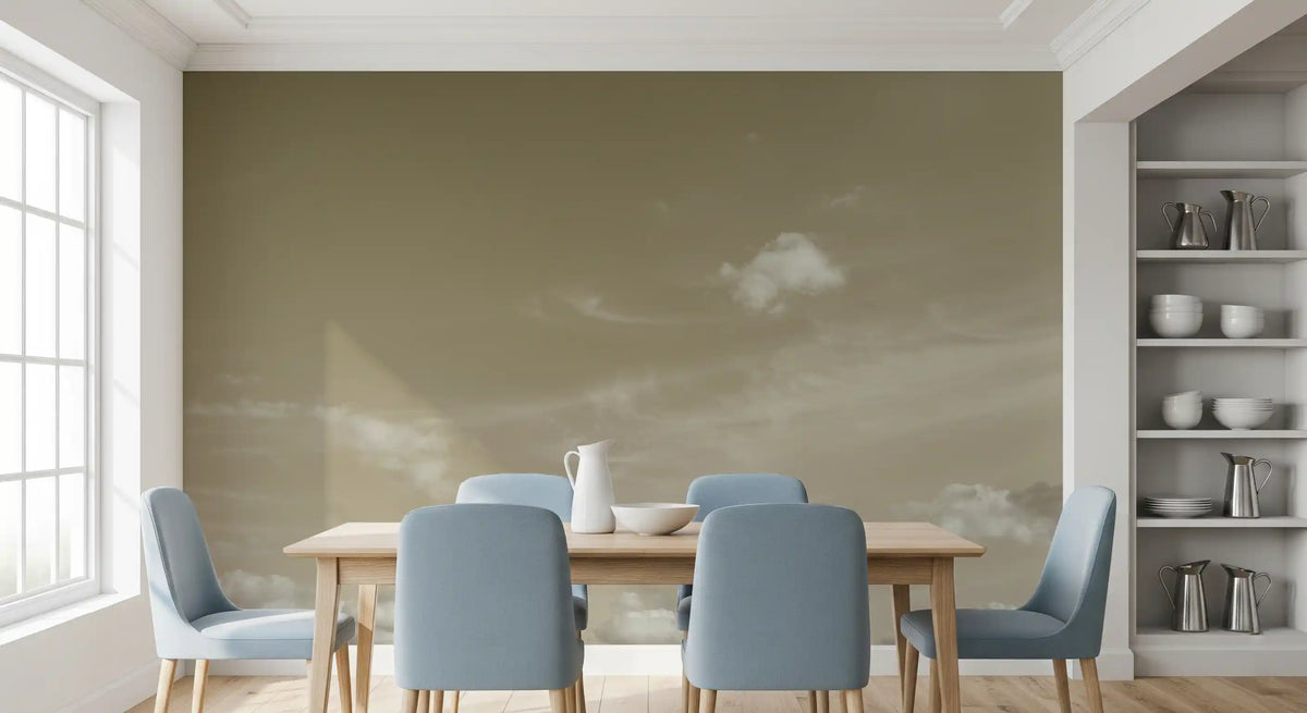 Muted Clouds Ethereal Horizon Wall Mural