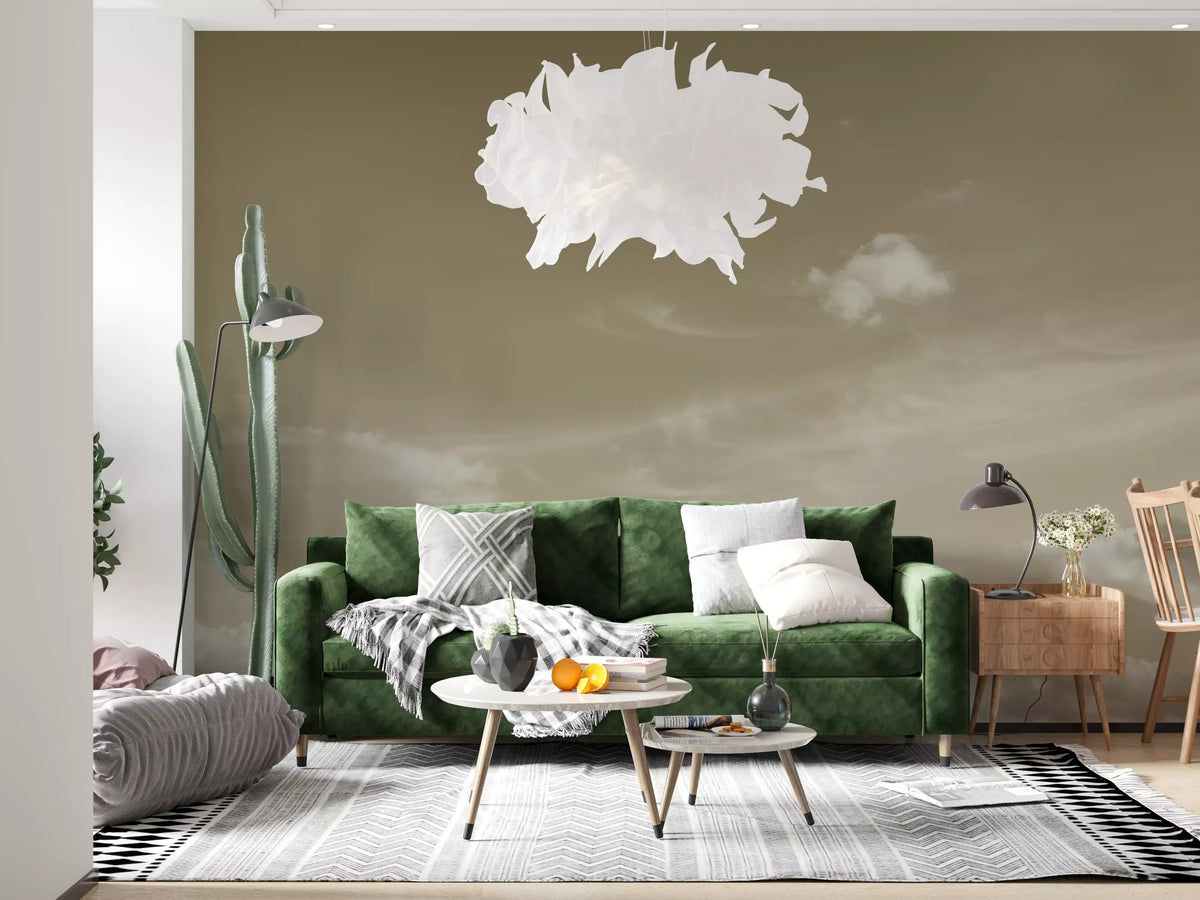 Muted Clouds Ethereal Horizon Wall Mural