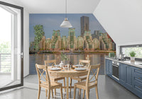 Modern Urban Glass Waterfront Wall Mural