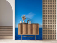 Minimalist Azure Sky and Sea View Wall Mural