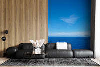 Minimalist Azure Sky and Sea View Wall Mural