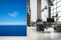 Minimalist Azure Sky and Sea View Wall Mural