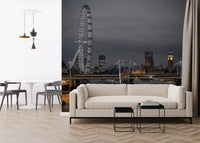 Riverside London Night Landmark Wall Mural
