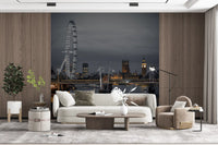 Riverside London Night Landmark Wall Mural