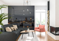 Riverside London Night Landmark Wall Mural