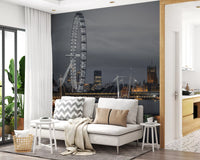 Riverside London Night Landmark Wall Mural