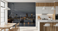 Riverside London Night Landmark Wall Mural