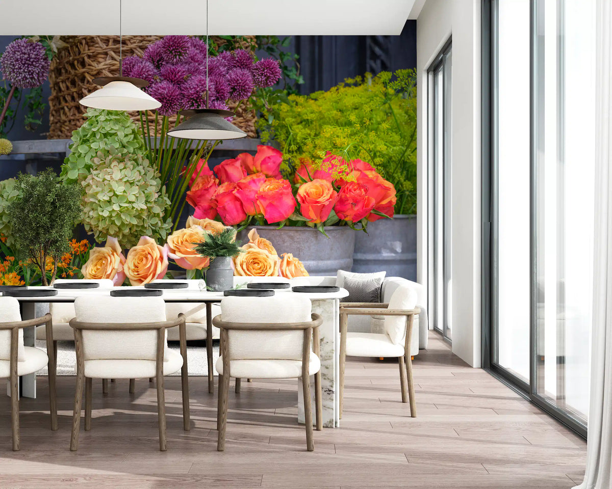Seasonal Garden Bloom Collection Wall Mural