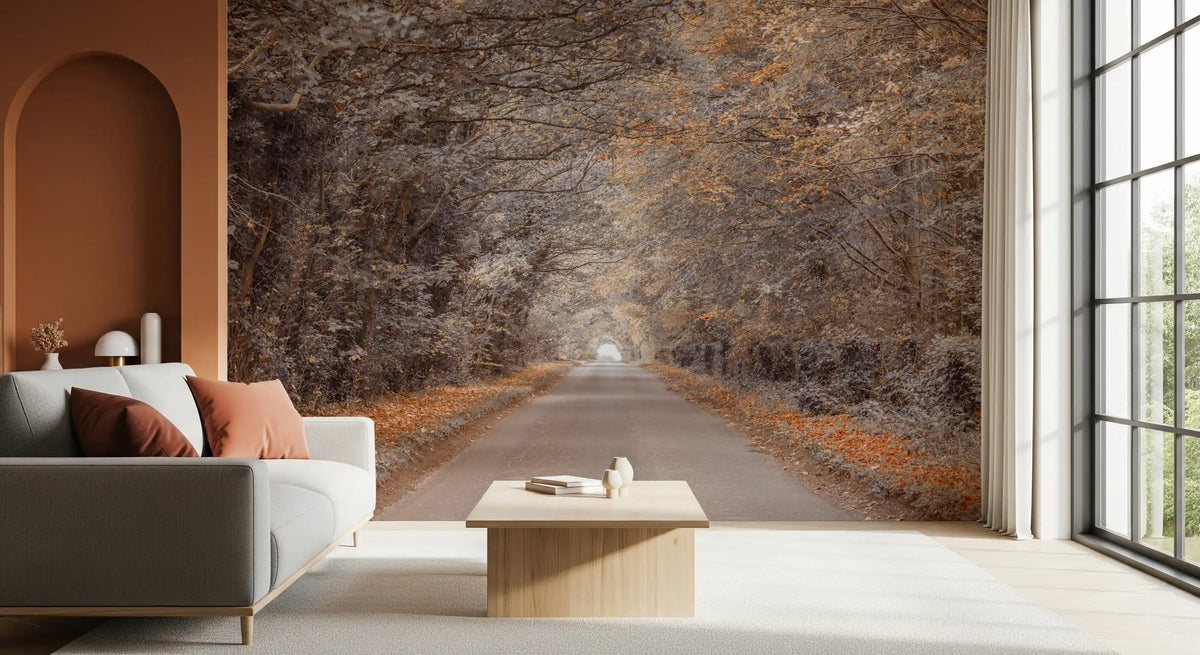 Rustic Country Road View Wall Mural