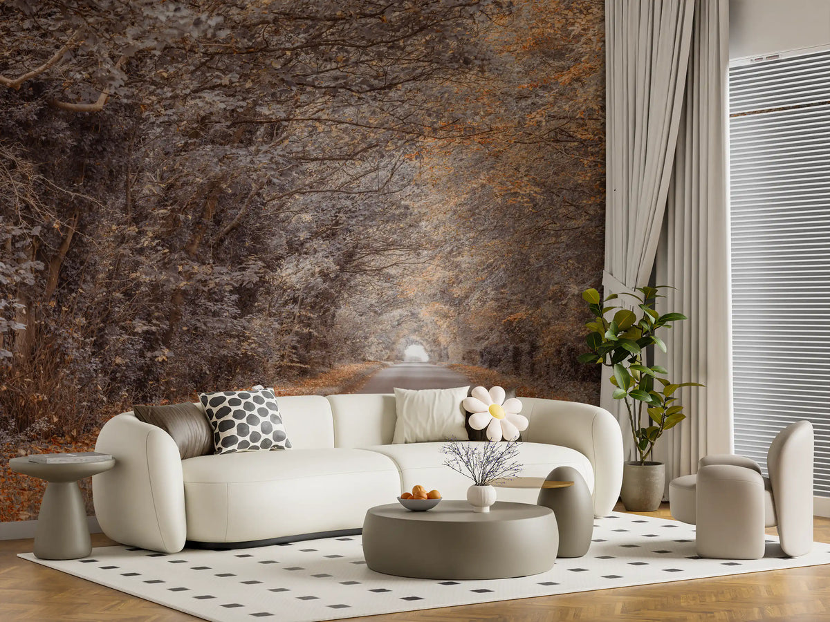 Rustic Country Road View Wall Mural