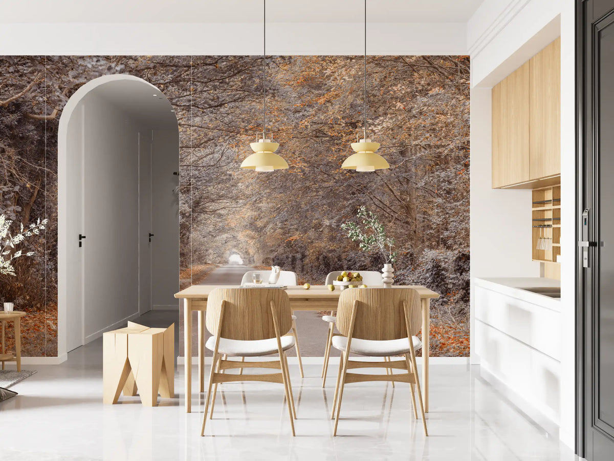Rustic Country Road View Wall Mural