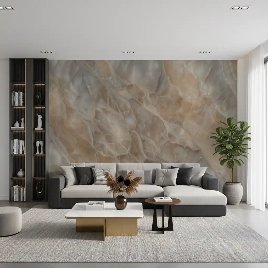 Natural Polished Stone Texture Wall Mural