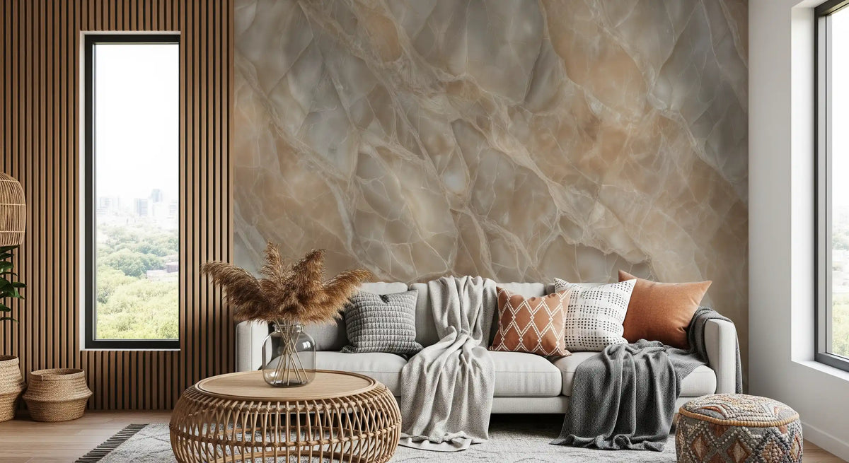 Natural Polished Stone Texture Wall Mural