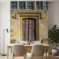 Aged Masonry and Timber Gate Wall Mural