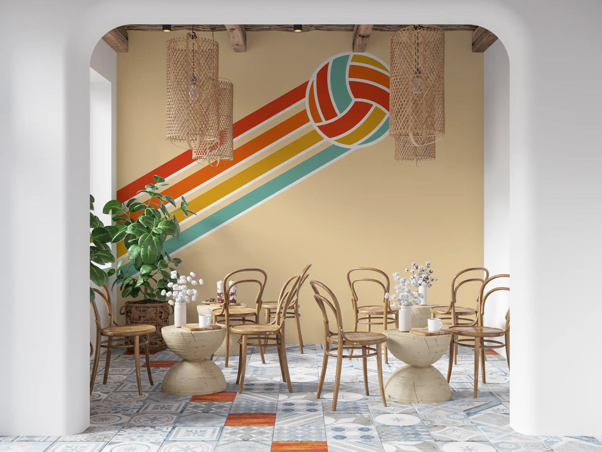 Retro Volleyball  Wall Mural