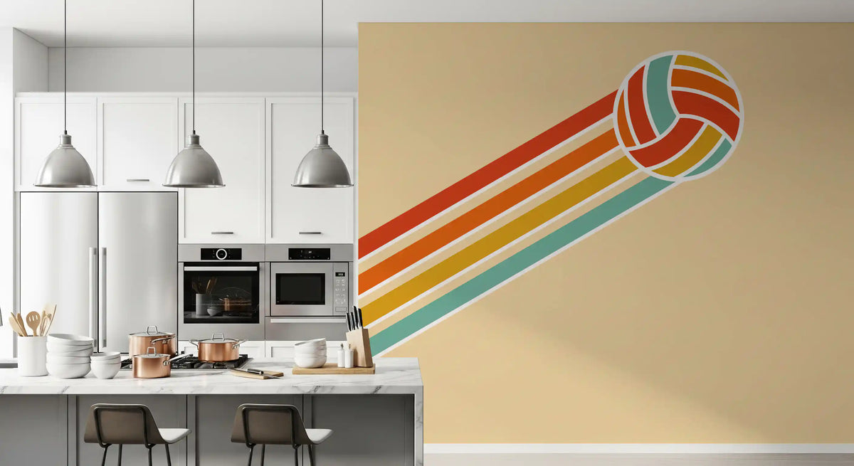Retro Volleyball  Wall Mural