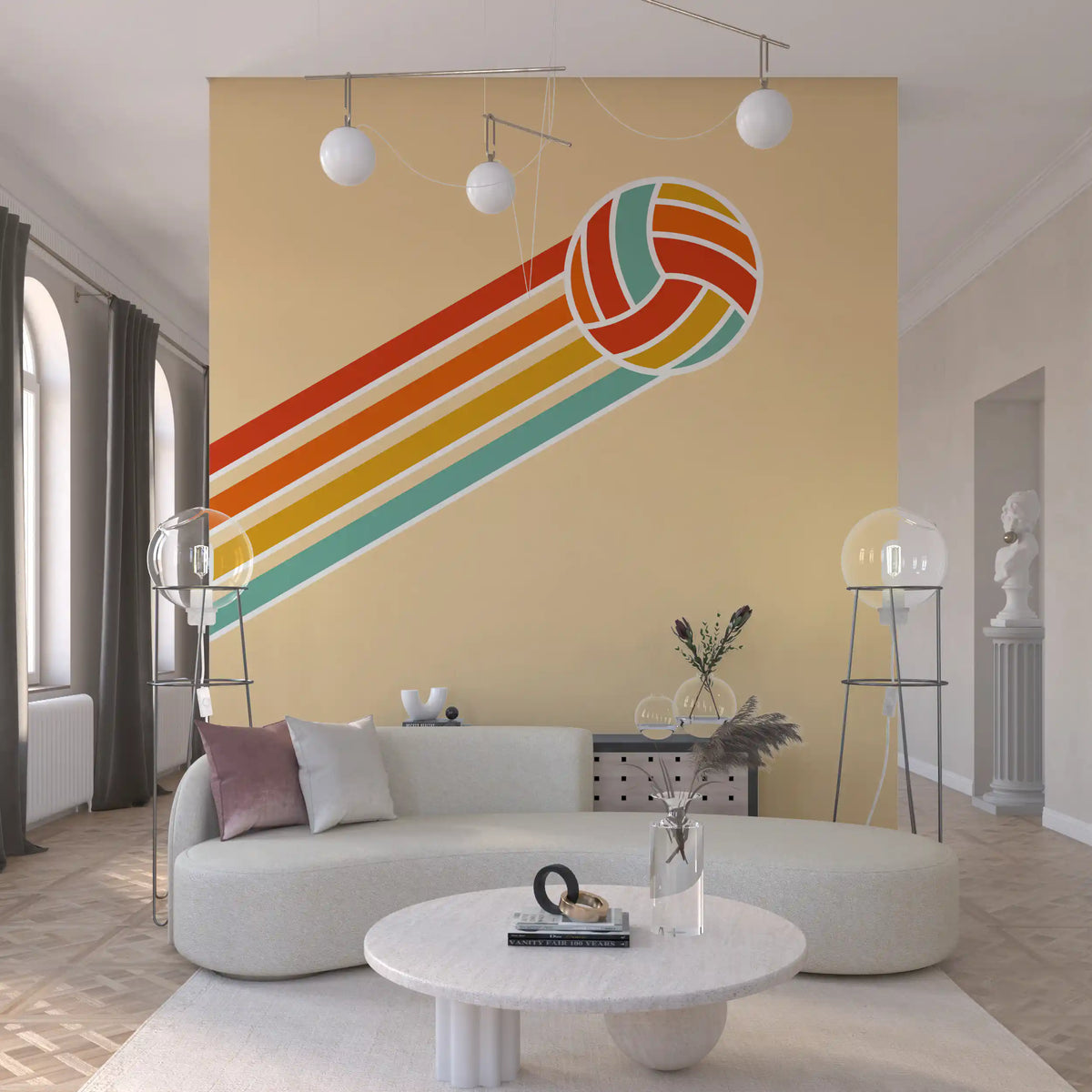 Retro Volleyball  Wall Mural