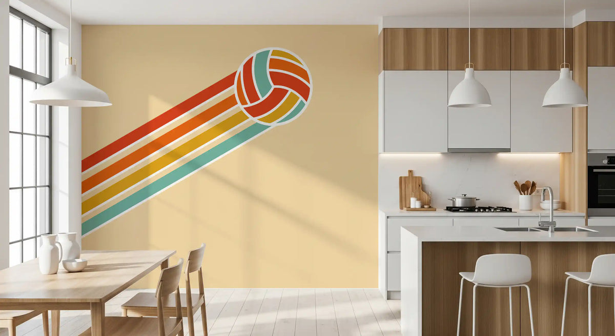 Retro Volleyball  Wall Mural