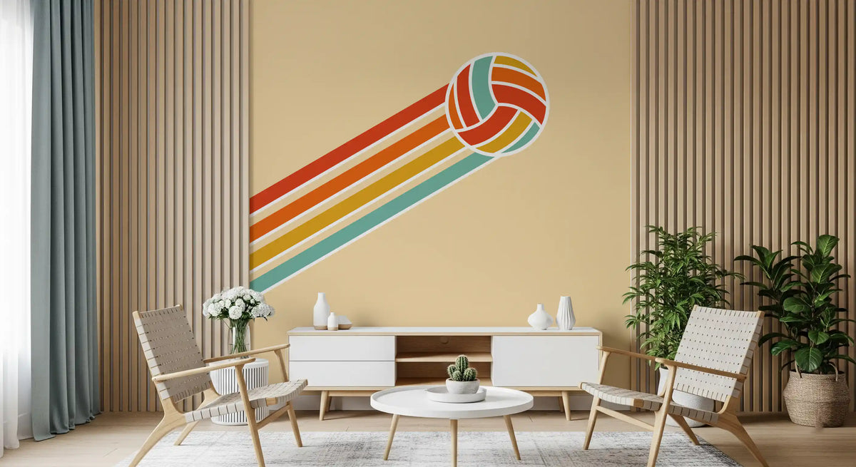 Retro Volleyball  Wall Mural