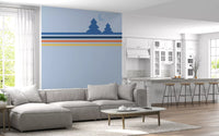 Minimalist Night Forest Horizon Wall Mural