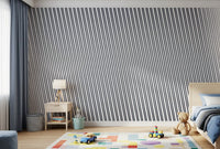 Slanted Linear Monochrome Pattern Wall Mural