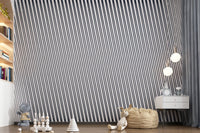 Slanted Linear Monochrome Pattern Wall Mural