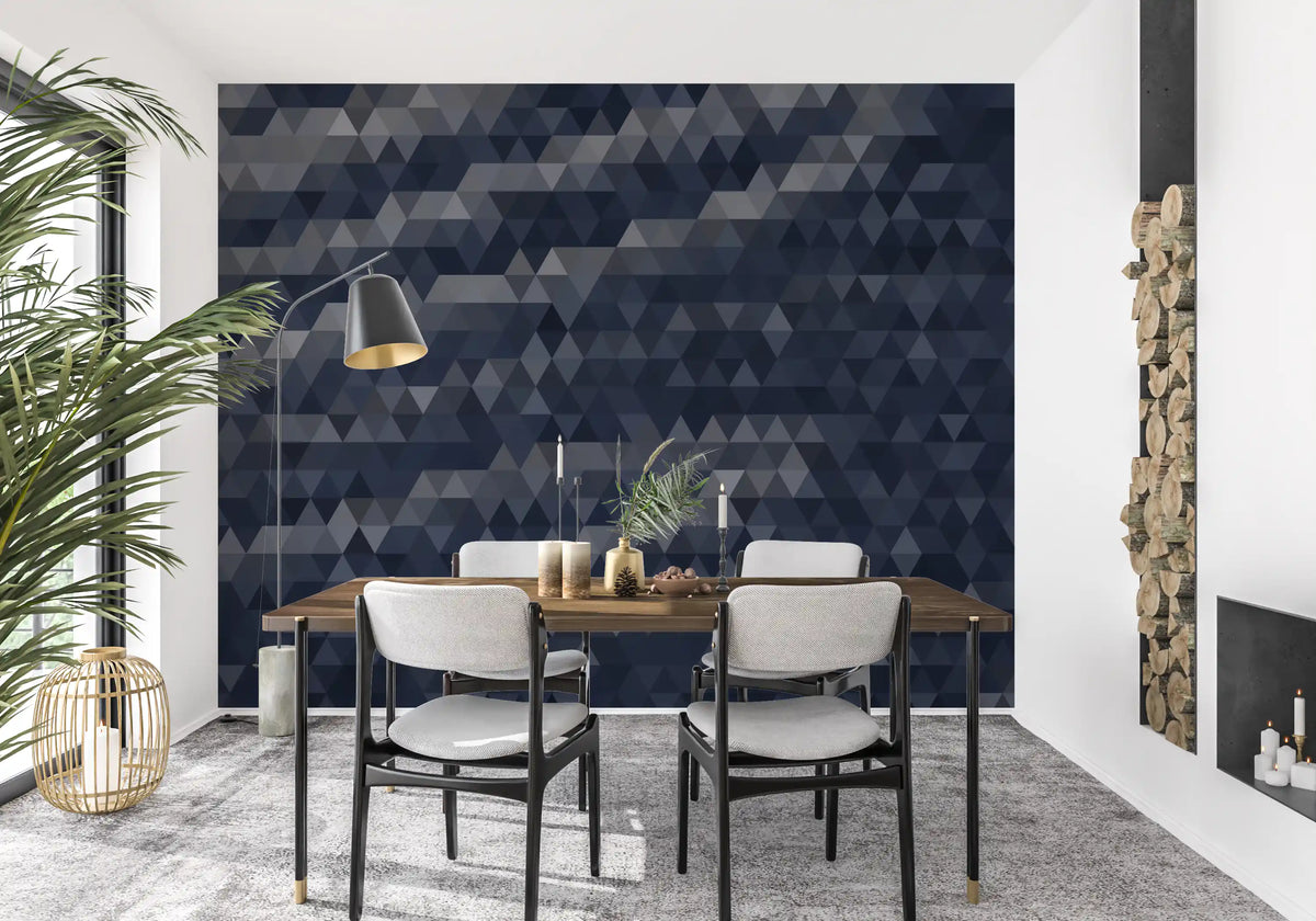 Slate Triangulated Abstract Texture Wall Mural