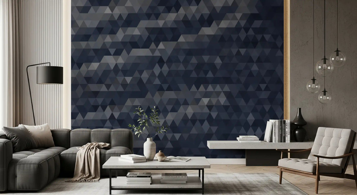 Slate Triangulated Abstract Texture Wall Mural