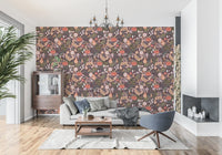 Autumn Harvest Botanical Pattern Wallpaper⁠