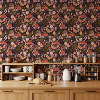 Autumn Harvest Botanical Pattern Wallpaper⁠