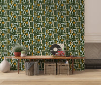 Directional Geometric Arrows in Earthy Tones Wallpaper⁠