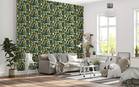 Directional Geometric Arrows in Earthy Tones Wallpaper⁠