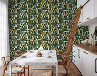 Directional Geometric Arrows in Earthy Tones Wallpaper⁠