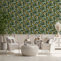 Directional Geometric Arrows in Earthy Tones Wallpaper⁠
