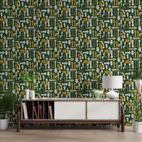 Directional Geometric Arrows in Earthy Tones Wallpaper⁠