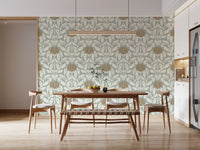 Sage and Cream Botanical Symmetry Wallpaper⁠
