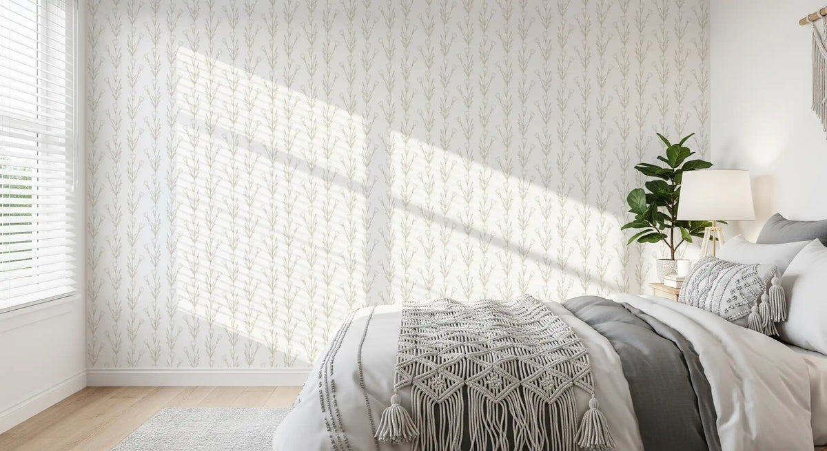 Minimalist Botanical Line Sketch Wallpaper⁠