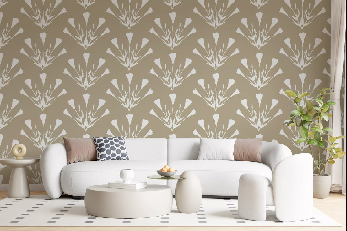 Minimalist Botanical Silhouette Sprigs Wallpaper⁠