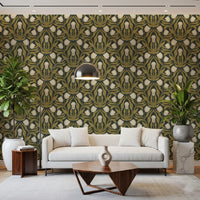 Art Nouveau Tulip Botanical Pattern Wallpaper⁠