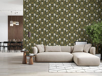 Art Nouveau Tulip Botanical Pattern Wallpaper⁠
