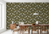 Art Nouveau Tulip Botanical Pattern Wallpaper⁠