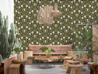 Art Nouveau Tulip Botanical Pattern Wallpaper⁠