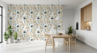 Muted Floral Botanical Pattern Wallpaper⁠