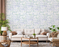 Ethereal Blue and Green Watercolor Wash Wallpaper⁠