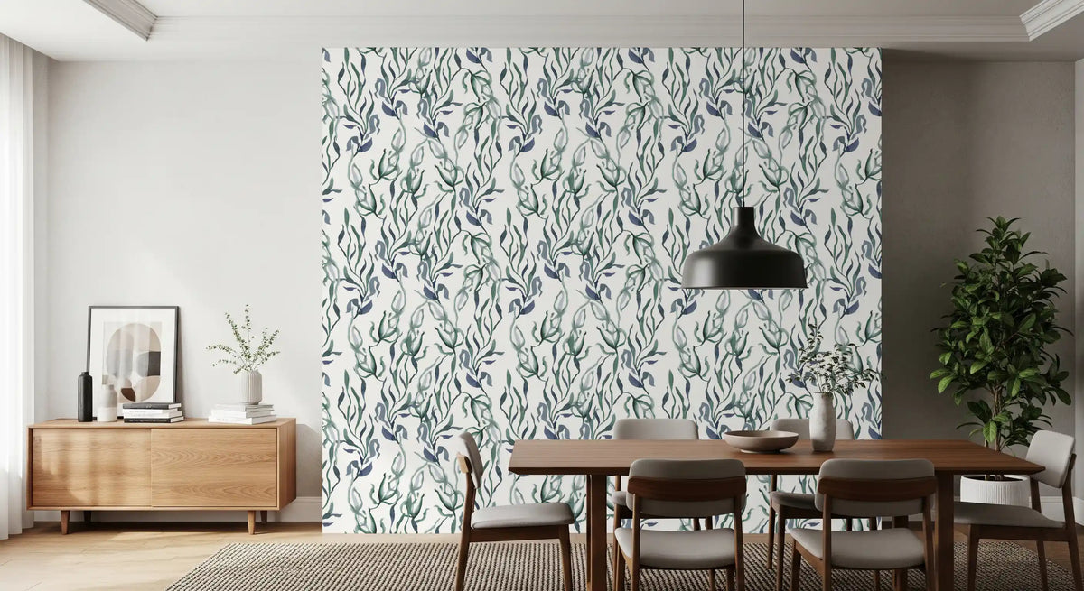 Watercolor Seaweed Silhouette Wallpaper⁠
