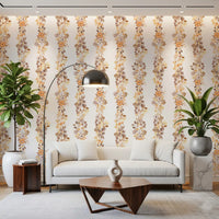 Watercolor Meadow Vertical Sprigs Wallpaper⁠