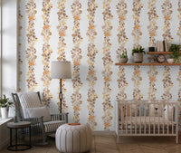 Watercolor Meadow Vertical Sprigs Wallpaper⁠