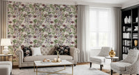 Victorian Flora Etching Pattern Wallpaper⁠