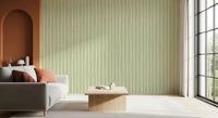 Soft Sage Hand-Drawn Vertical Stripes Wallpaper⁠