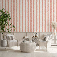 Minimalist Terracotta Line Pattern Wallpaper⁠